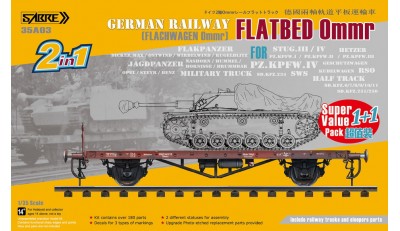 35A03-SVP German Railway FLATBED Ommr (1+1) - Super Value Pack