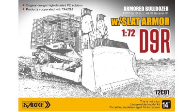 72C01 D9R ARMORED BULLDOZER w/SLAT ARMOR